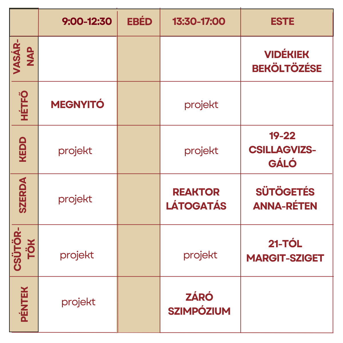napirend tábor