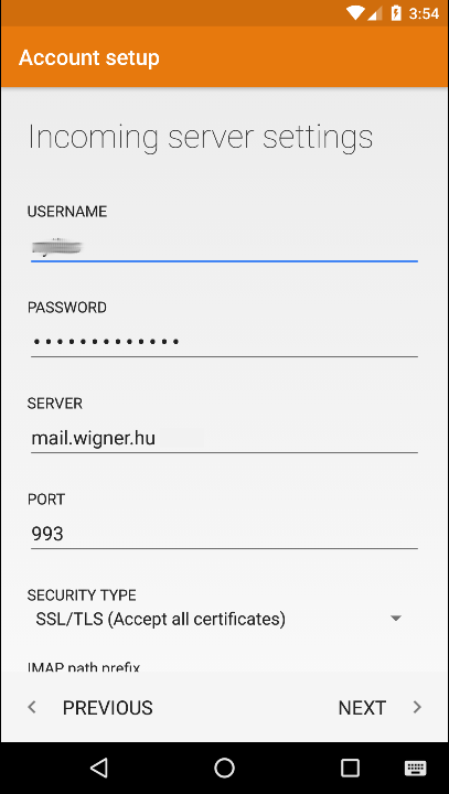 Android levelező-kliens beállítása 3