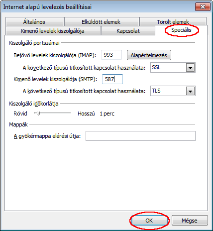 Outlook beállítása az akadémiai hálózatban 6