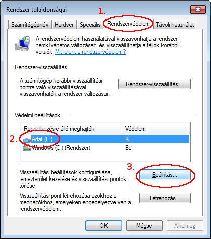 Rendszer visszállítás 3