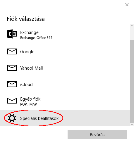 Windows Posta beállítása az akadémiai hálózatban 3