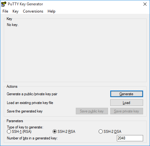 PuTTY keygen 2
