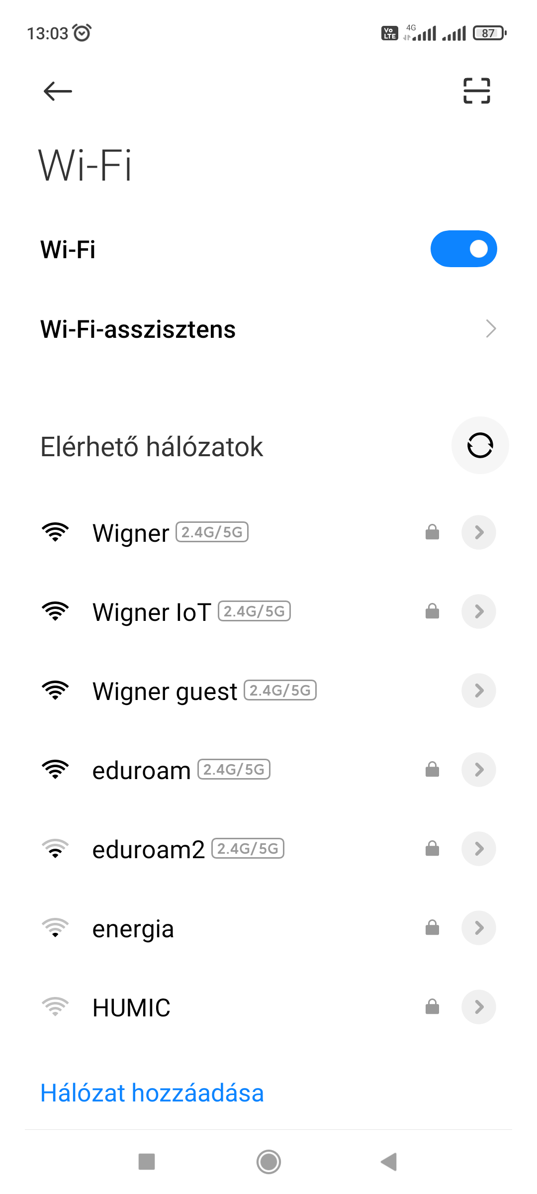 wifi hálózatok