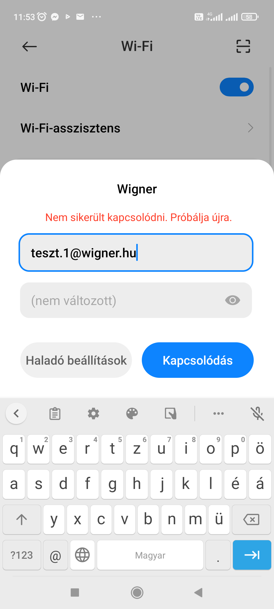 hibaüzenet