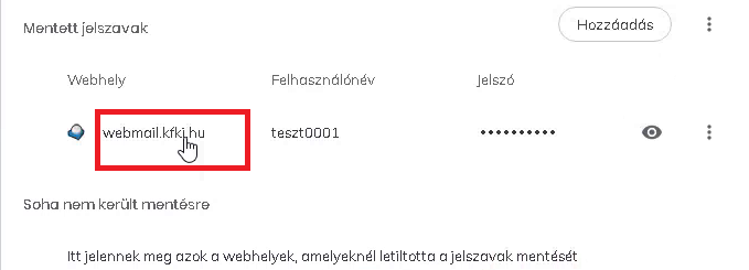 szerver címe