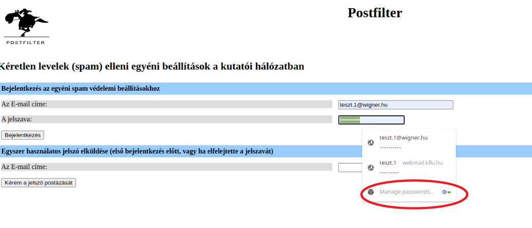Jelszókezelőt kiválaszthat