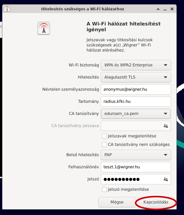 kapcsolódás