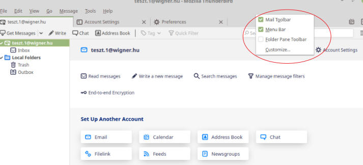menu bar