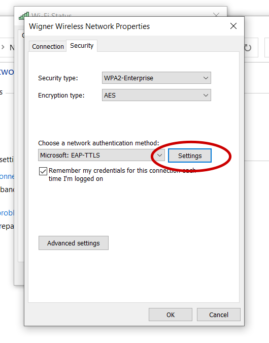 Security Settings